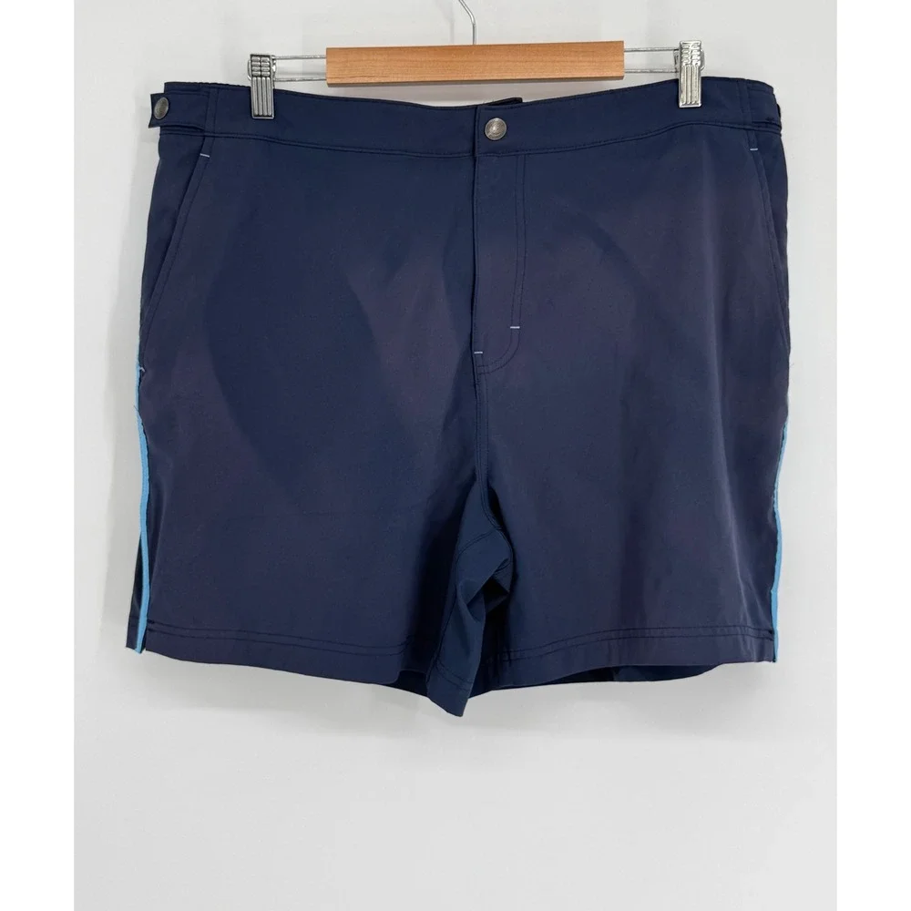 Laguna Swim Mens Navy Blue Striped Board Shorts‎ Swim Trunks Sz XL